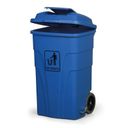 Mehrzweck plastik Treteimer, 120 l, blau