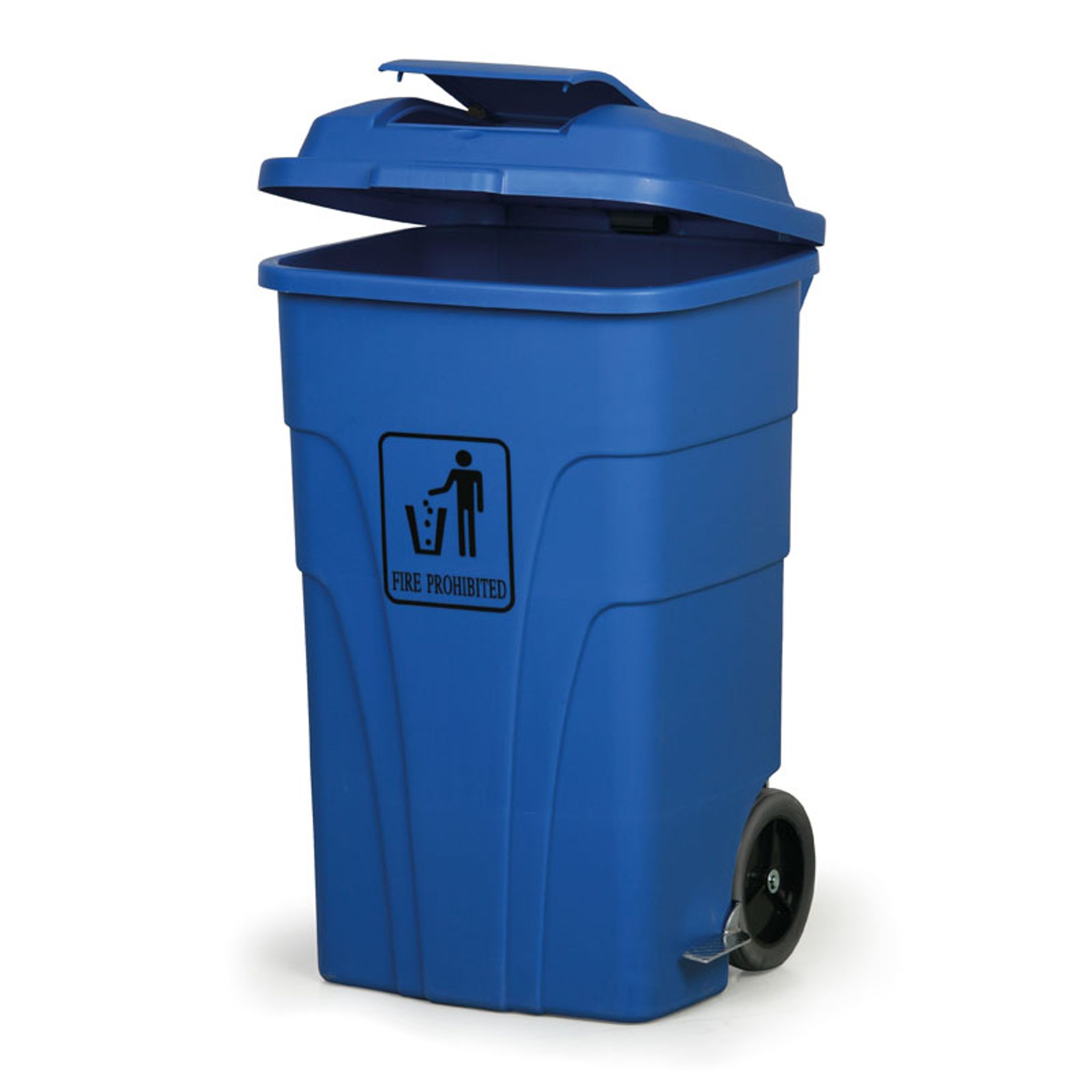 Mehrzweck plastik Treteimer, 120 l, blau