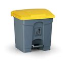 Mehrzweck-Treteimer für mülltrennung, 30 l, 440 x 400 x 400 mm, gelb
