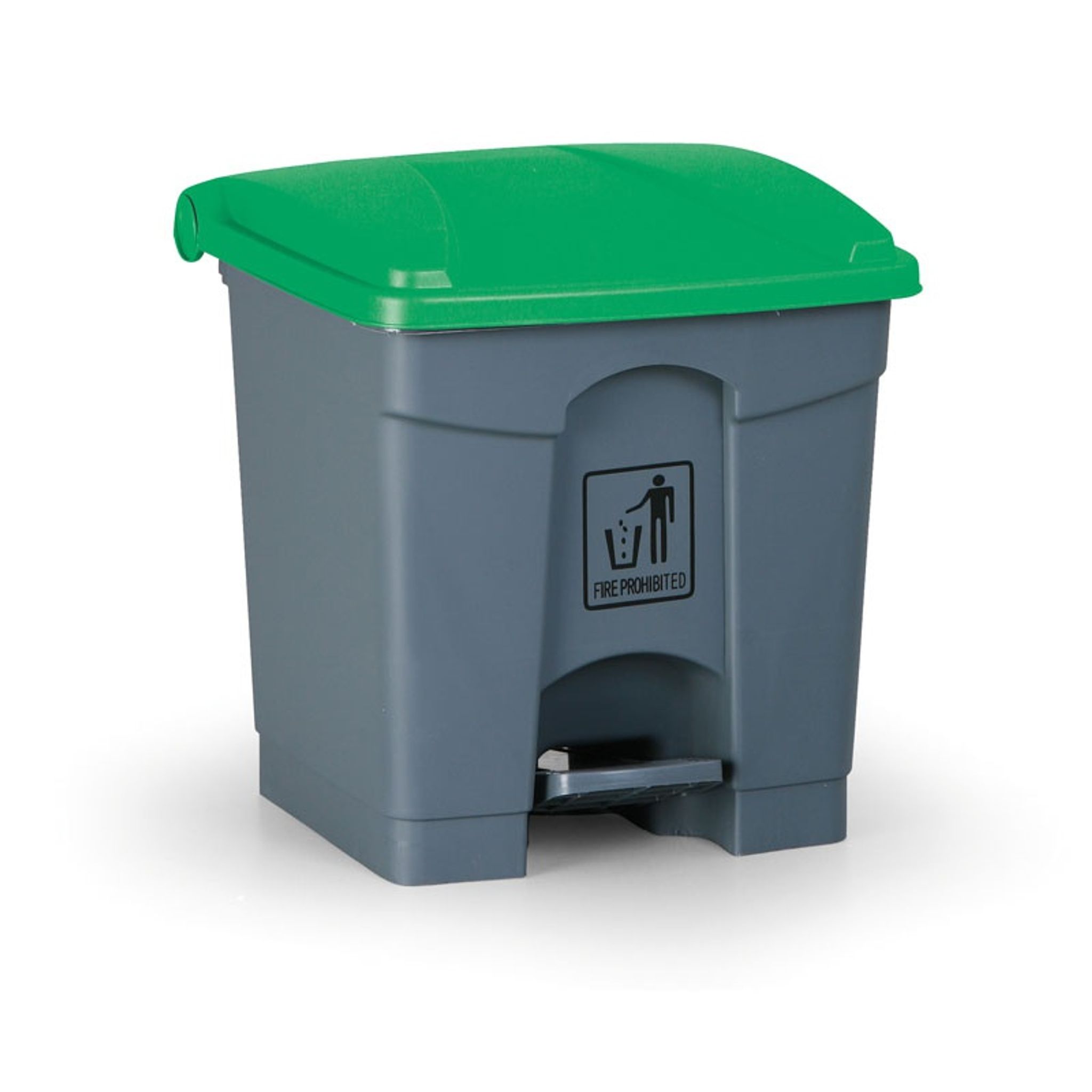 Mehrzweck-Treteimer für mülltrennung, 30 l, 440 x 400 x 400 mm, grün