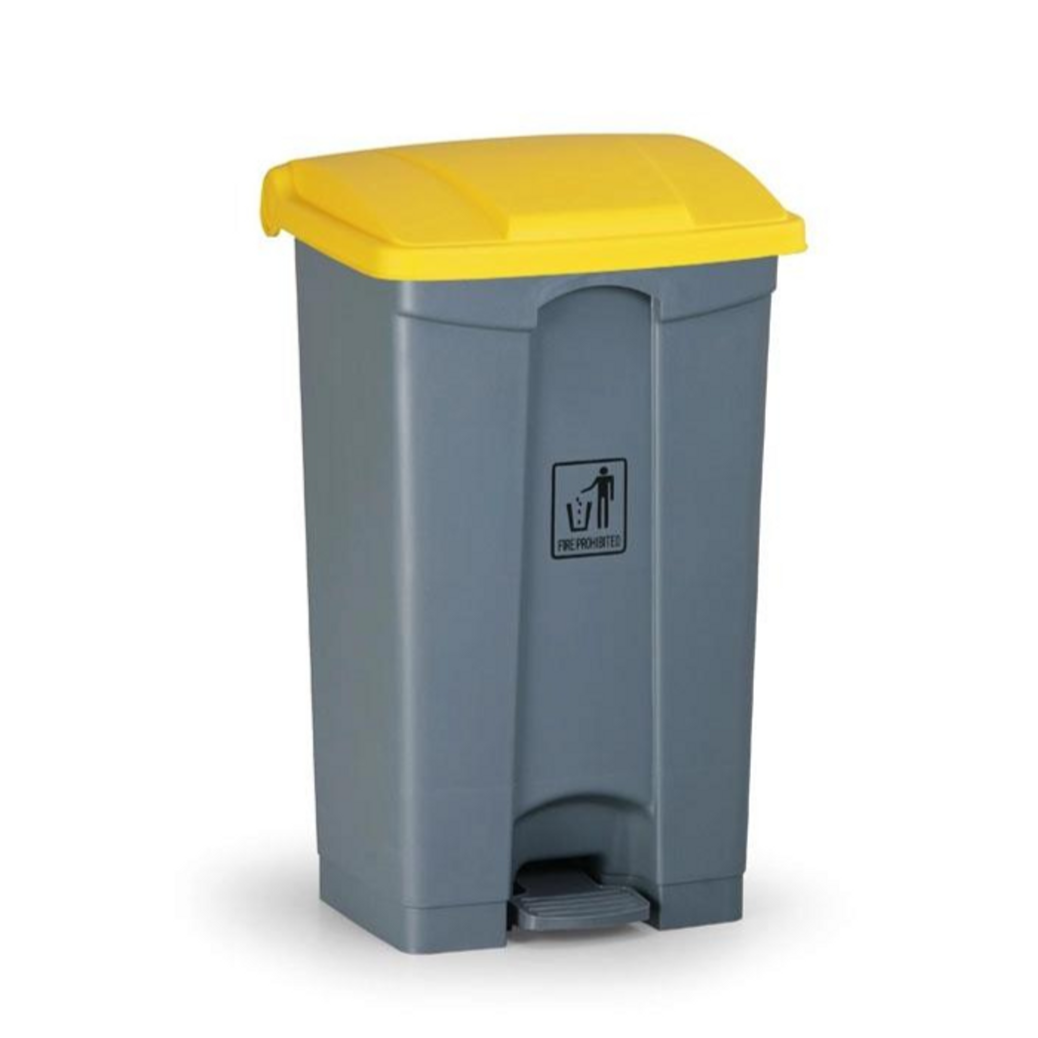 Mehrzweck-Treteimer für mülltrennung, 87 l, 830 x 500 x 410 mm, gelb