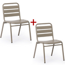 Metall-Bistrostuhl RENO, 1+1 GRATIS, für den Außenbereich, beige