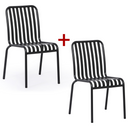 Metall-Bistrostuhl RIVA, 1+1 GRATIS, für den Außenbereich, Graphit