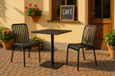 Metall-Bistrostuhl RIVA, 1+1 GRATIS, für den Außenbereich, Graphit