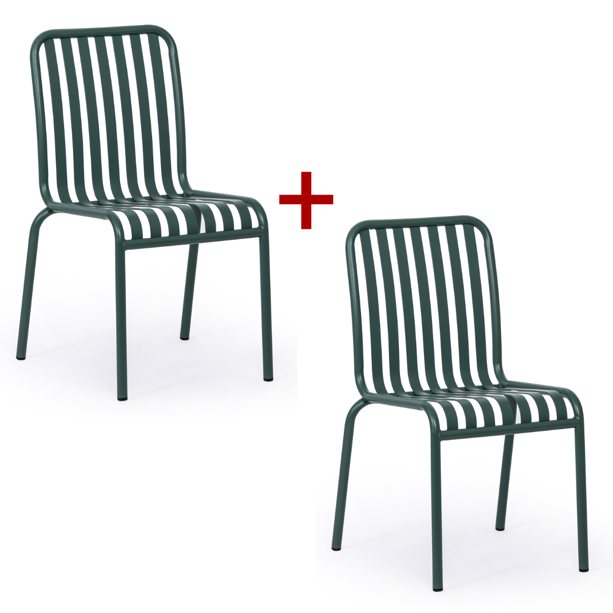 B2B Partner Metall-Bistrostuhl RIVA, 1+1 GRATIS, für den Außenbereich, grün
