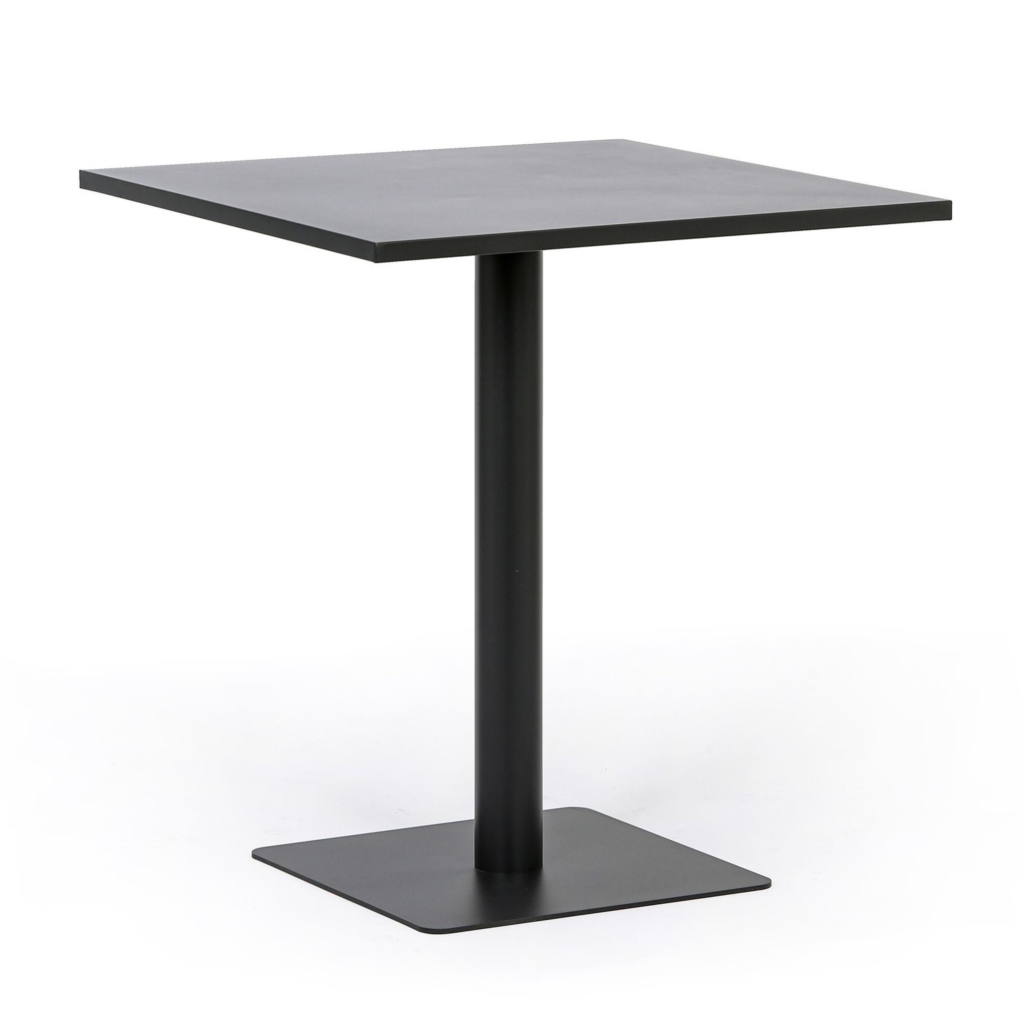 Metall-Bistrotisch NERO, 70x70 cm, für den Außenbereich, Graphit