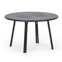 Metall-Bistrotisch VENTO, Durchmesser 80 cm, für den Außenbereich, Graphit