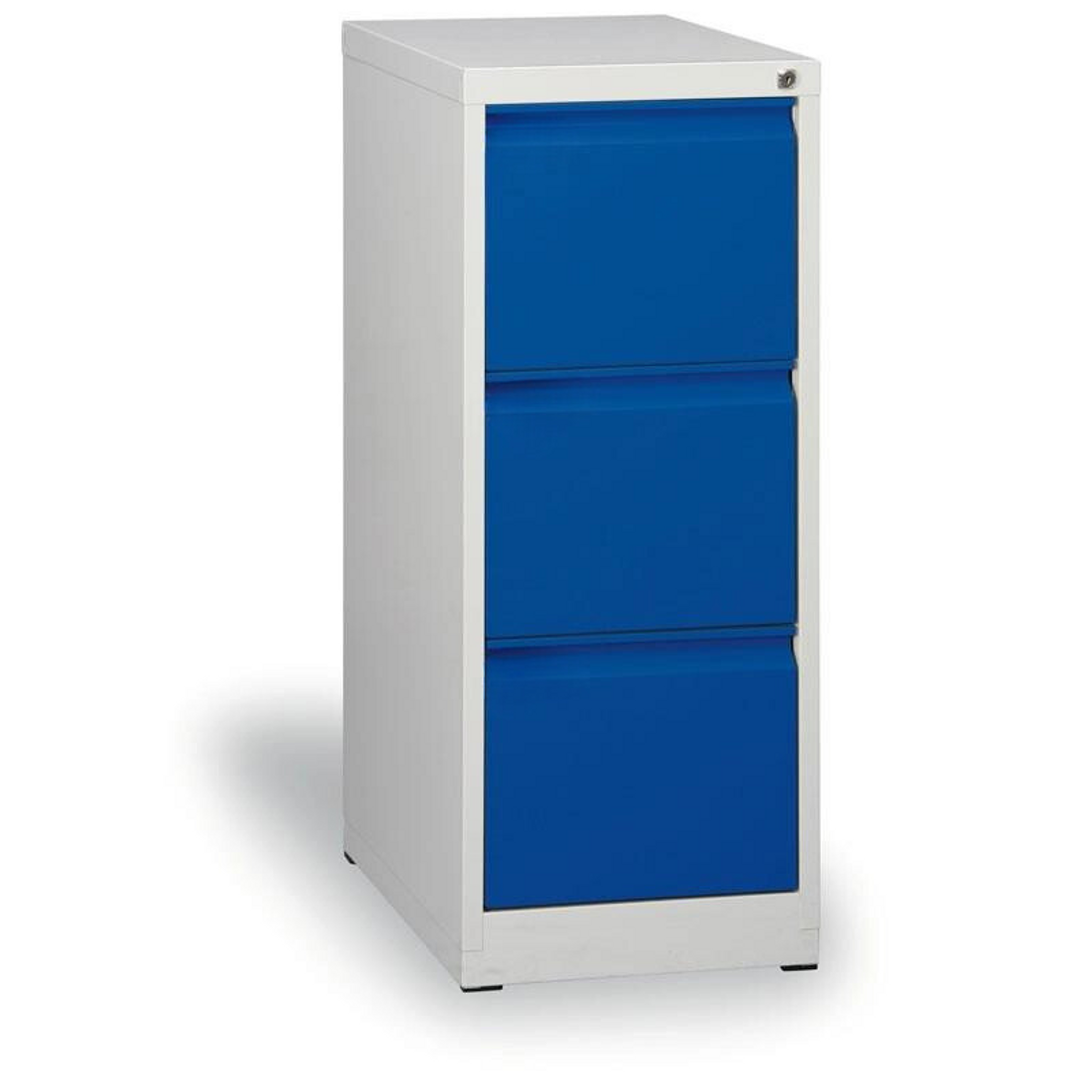 Metall-Hängeregisterschrank ECO A4, 3 Schübe, blau