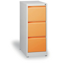 Metall-Hängeregisterschrank ECO A4, 3 Schübe, orange