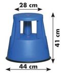 Metall-Tritthocker, grau