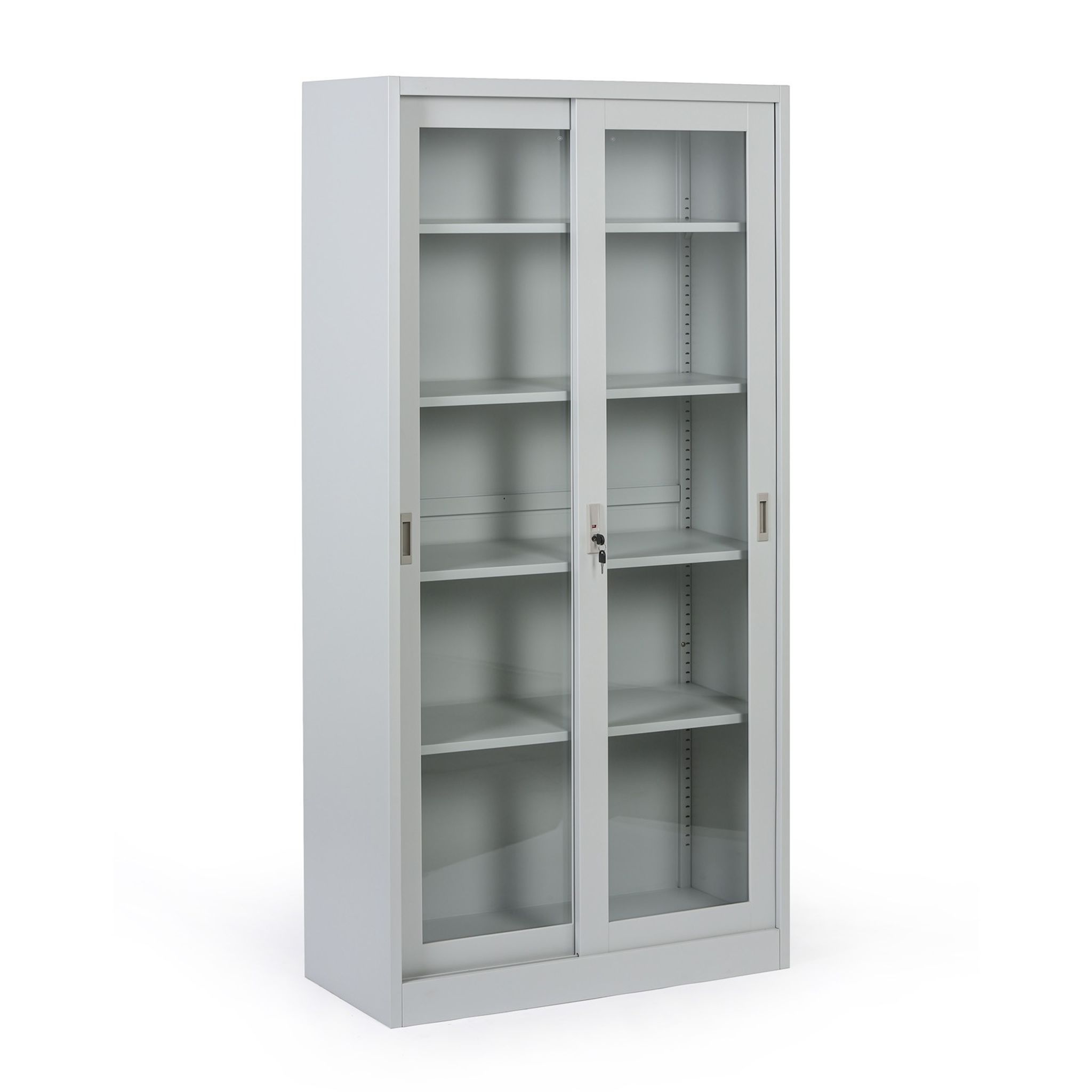 Metallregalschrank mit Glas Schiebetür Tür, zerlegt, 900 x 1850 x 400 mm