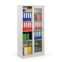 Metallregalschrank mit Glas Schiebetür Tür, zerlegt, 900 x 1850 x 400 mm