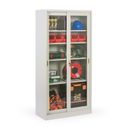 Metallregalschrank mit Glas Schiebetür Tür, zerlegt, 900 x 1850 x 400 mm