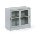 Metallregalschrank mit Glas Schiebetür Tür, zerlegt, 900 x 800 x 400 mm