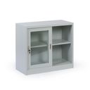 Metallregalschrank mit Glas Schiebetür Tür, zerlegt, 900 x 800 x 400 mm