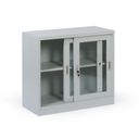 Metallregalschrank mit Glas Schiebetür Tür, zerlegt, 900 x 800 x 400 mm