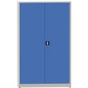 Metallschrank, Aktenschrank JUMBO, 1950 x 1200 x 600 mm, grau/blau