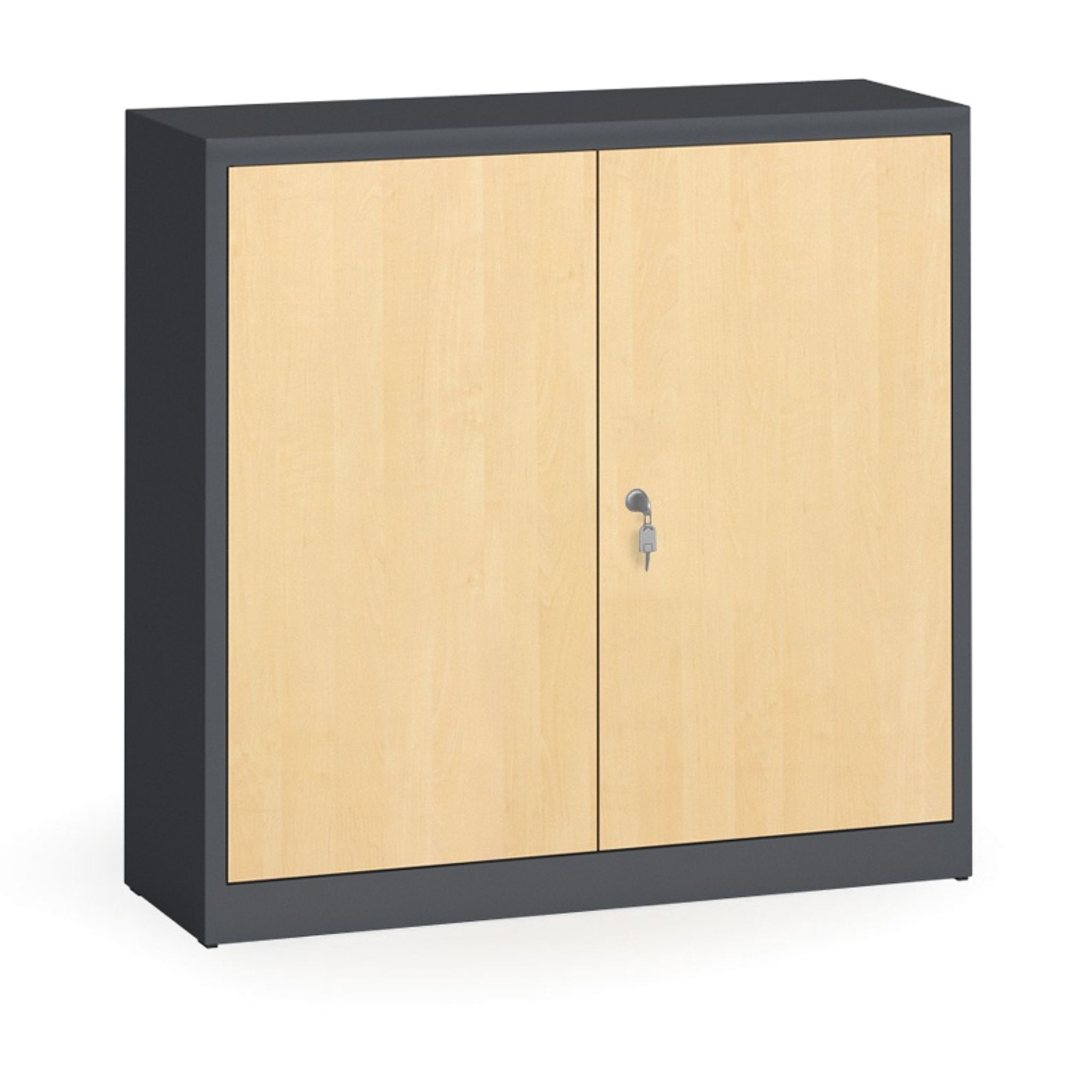 Geschweißter Schrank mit lamin. Türen, 1150 x 1200 x 400 mm, RAL 7016