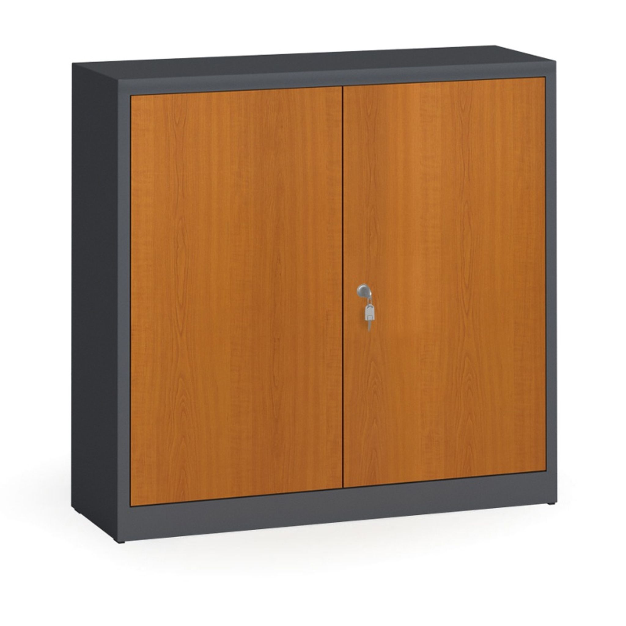 Geschweißter Schrank mit lamin. Türen, 1150 x 1200 x 400 mm, RAL 7016