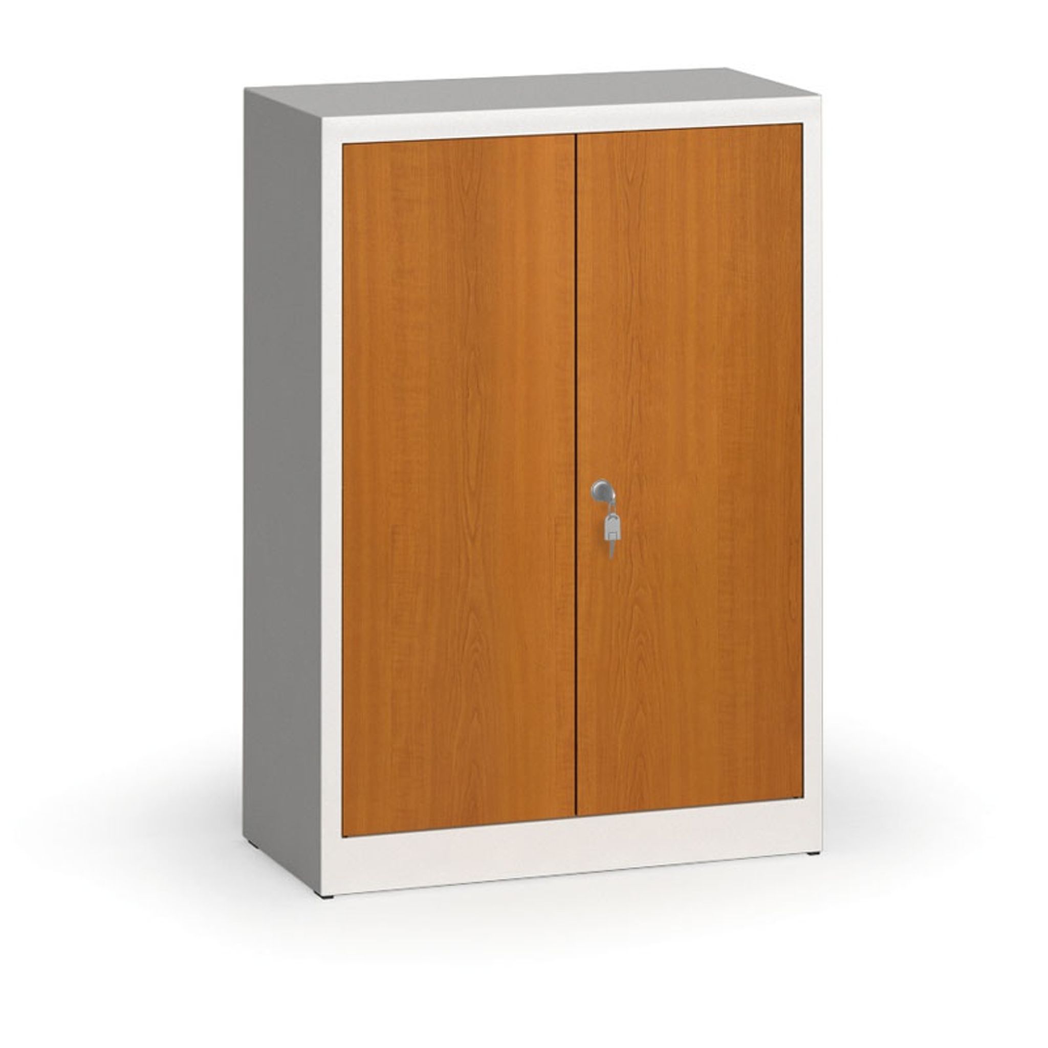 geschweißter Schrank mit lamin. Türen, 1150 x 800 x 400 mm, RAL 7035