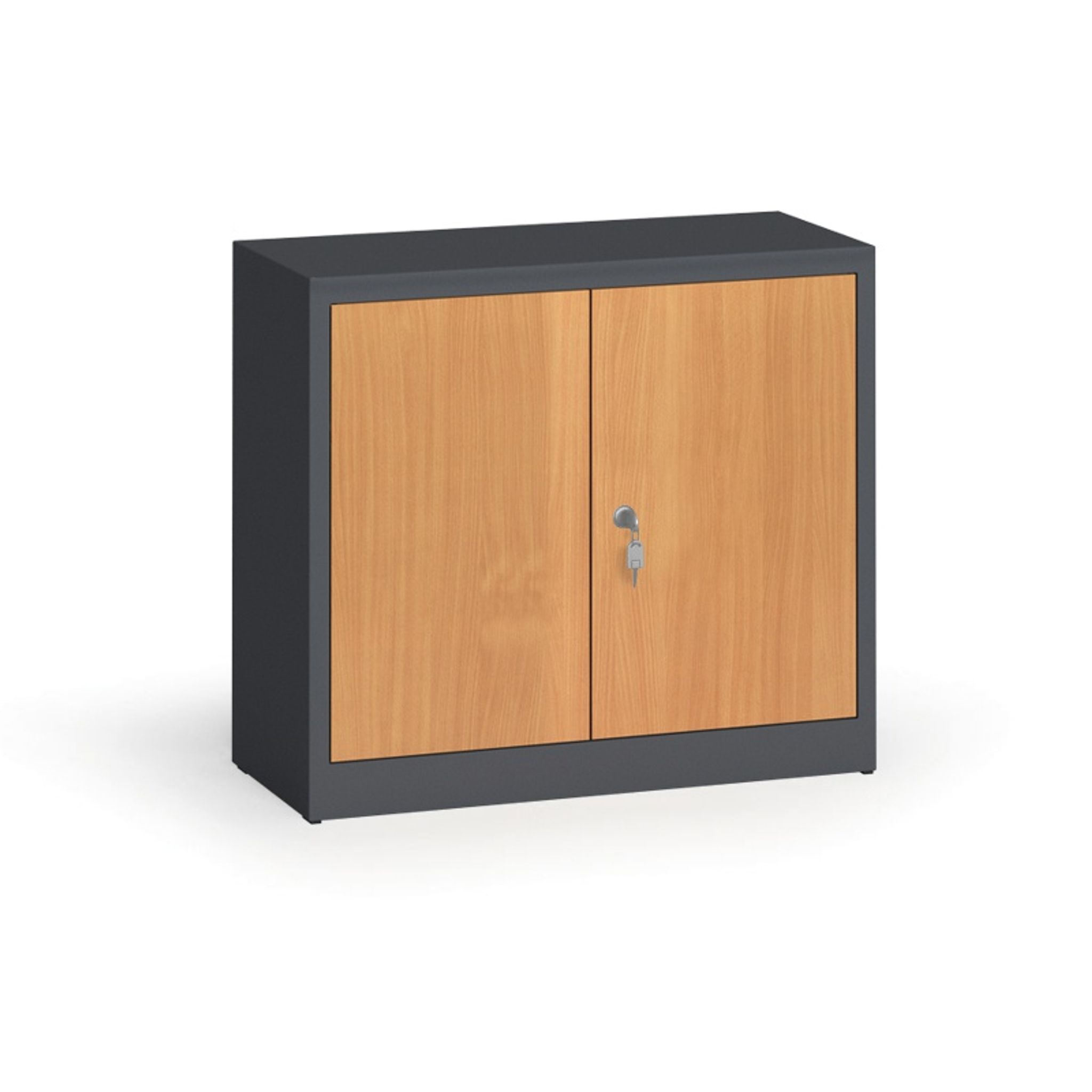 geschweißter Schrank mit lamin. Türen, 800 x 920 x 400 mm, RAL 7016