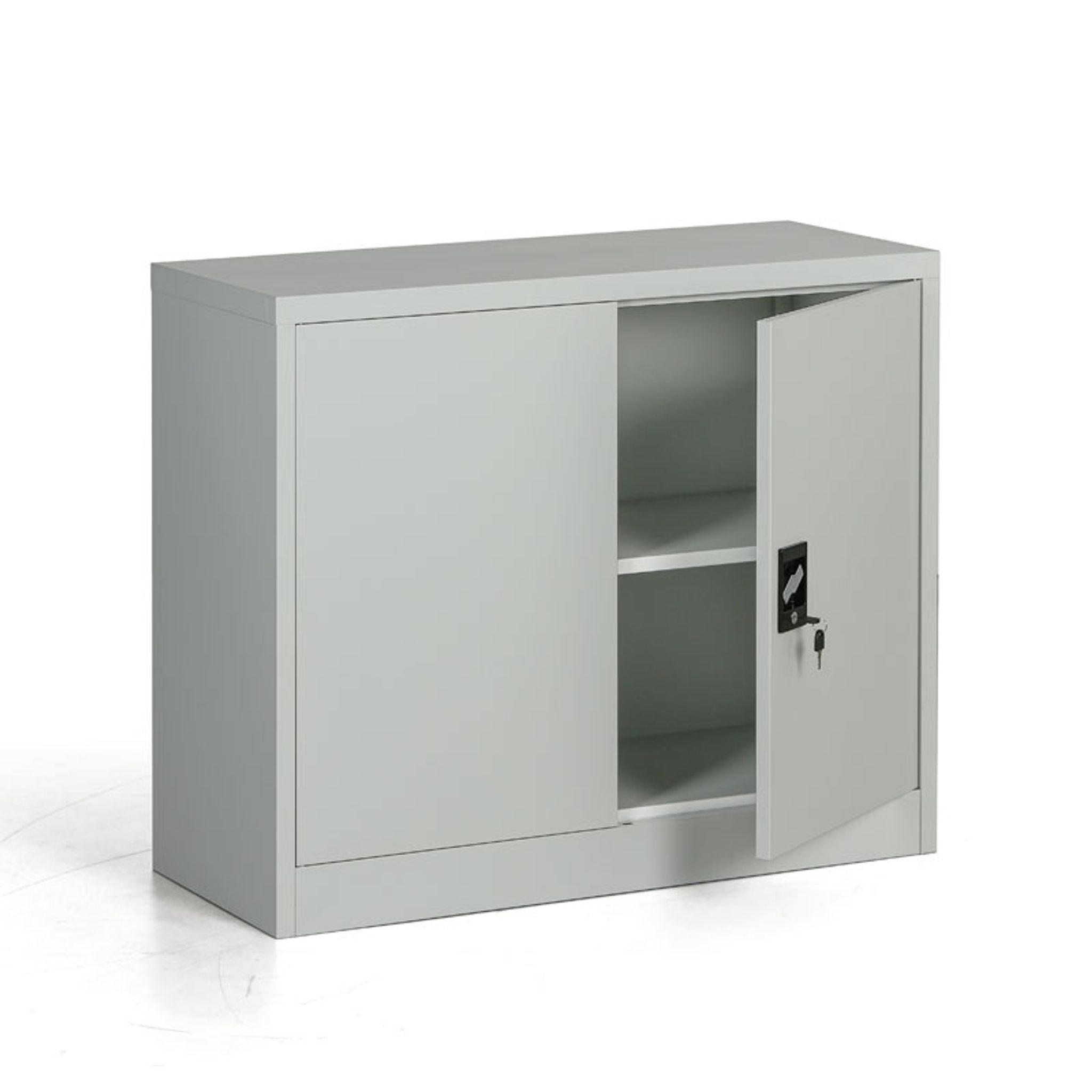 Metallschrank, Aktenschrank, zerlegt, 1 Regalboden, 950 x 800 x 400 mm