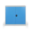 Metallschrank, Aktenschrank, zerlegt, 2 Regalböden, 1200 x 1150 x 400 mm, blau