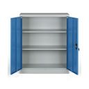 Metallschrank, Aktenschrank, zerlegt, 2 Regalböden, 950 x 1150 x 400 mm, blau