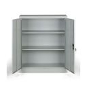 Metallschrank, Aktenschrank, zerlegt, 2 Regalböden, 950 x 1150 x 400 mm, grau