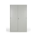 Metallschrank mit Schiebtür, 4 Regalböden, 1200 x 1990 x 450 mm, hellgrau