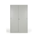Metallschrank mit Schiebtür, zerlegt, 4 Regalböden, 1200 x 1990 x 450 mm, hellgrau