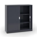 Metallschrank, Rollladenschrank, 1200 x 1200 x 450 mm, dunkelgrau