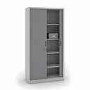 Metallschrank, Rollladenschrank, 1990x1000x450 mm, hellgrau