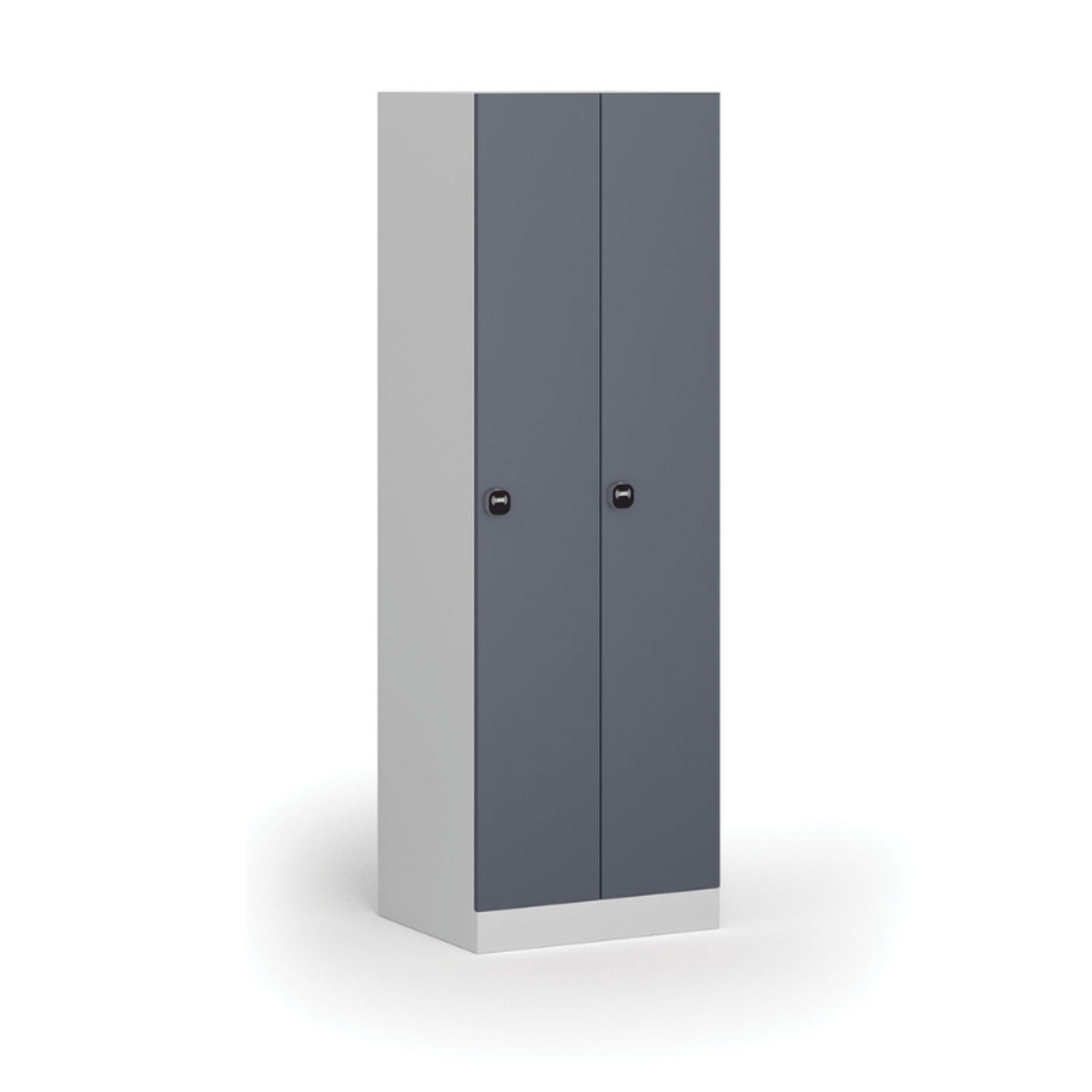 Metallspind, 2 Abteile, 1850 x 600 x 500 mm, RFID-Schloss, dunkelgraue Tür