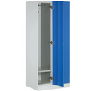 Metallspind S1, 2 Abteile, 1850 x 600 x 500 mm, RFID-Schloss, blaue Tür