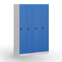 Metallspind S1, 2 Abteile, 1850 x 600 x 500 mm, RFID-Schloss, blaue Tür