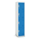 Metallspind S3 1+1 GRATIS, 4 Abteile, zerlegt, Zylinderschloss, grau/blau