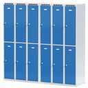 Metalowa szafka skrytkowa, 6 schowków, 1800 x 900 x 500 mm, zamek cylindryczny, drzwi szare
