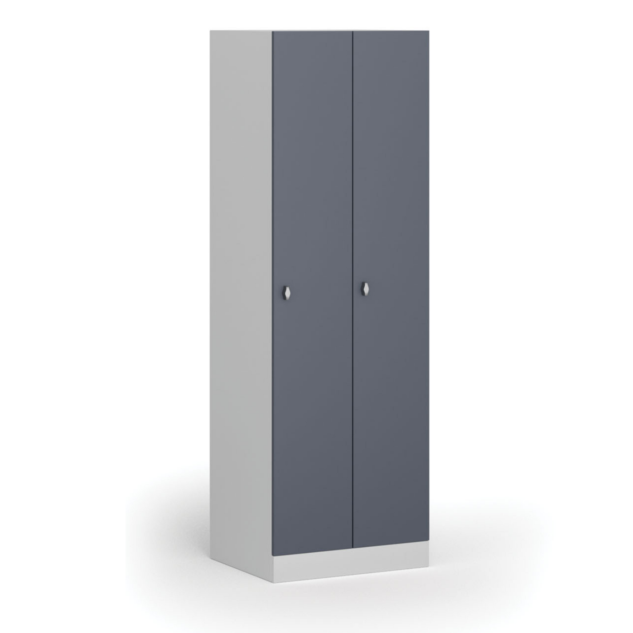 Metalowa szafka ubraniowa, 2-drzwiowa, 1850 x 600 x 500 mm, demontaż, zamek obrotowy