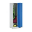 Metalowa szafka ubraniowa S1, 2-drzwiowa, 1850 x 600 x 500 mm, demontaż, zamek RFID, drzwi niebieskie
