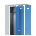 Metalowa szafka ubraniowa S6, 3-drzwiowa, 1800 x 900 x 500 mm, zamek obrotowy, drzwi szare