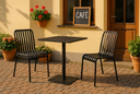 Metalowe krzesło bistro RIVA, do użytku zewnętrznego, zielony