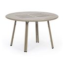 Metalowy stół bistro VENTO, średnica 80 cm, do użytku zewnętrznego, beżowy