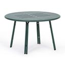 Metalowy stół bistro VENTO, średnica 80 cm, do użytku zewnętrznego, zielony