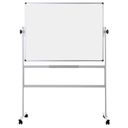 Mobile drehbare zweiseitiges Keramik-Whiteboard auf Rollen, magnetisch, 1500 x 1200 mm