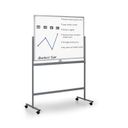 Mobile magnettafel, Whiteboard auf Rollen, beidseitig, 1200 x 900 mm