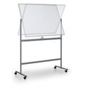 Mobile magnettafel, Whiteboard auf Rollen, beidseitig, 1200 x 900 mm