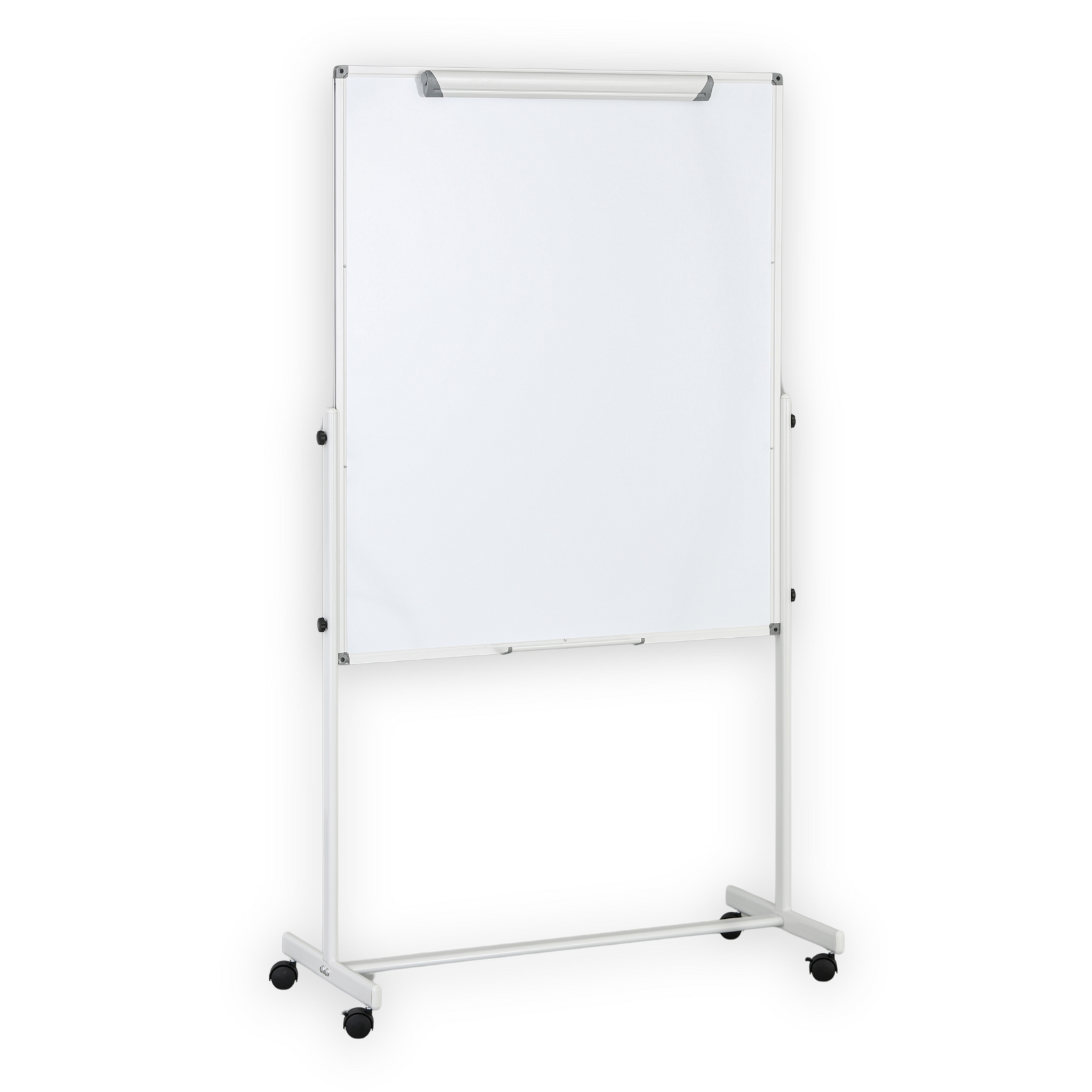 Mobiler Drehtisch, Flipchart, kombinierte Oberfläche, 1200 × 1000 mm
