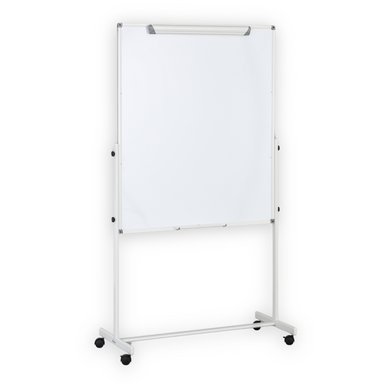 Mobiler Drehtisch, Flipchart, kombinierte Oberfläche, 1200 × 1000 mm