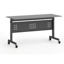 Mobiler Schreibtisch PRIMO MOBI, 140x60 cm, schwarzes Metallgestell, Graphit